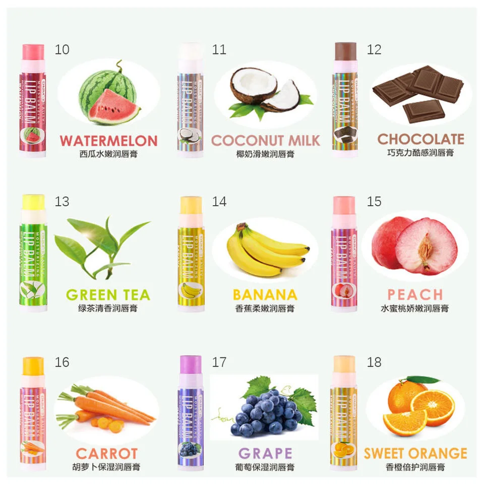 Natural Fruit Moisturizing Color With Temperature Change Lipstick Long Lasting Transparent Strawberry Peach Lip Balm