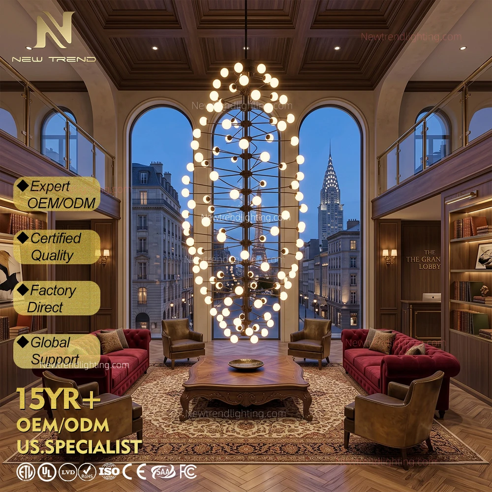 CPL-527 Bespoke Sculptural LED Chandelier – Custom Art Installation for Luxury Mall & Showroom
