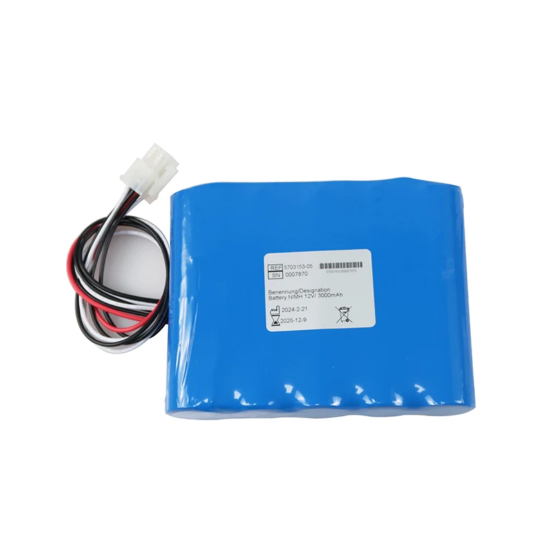 Ni-MH 12V 3000mAh 5703153-05 Medisinsk batteri for Drager Carina NIV-ventilator