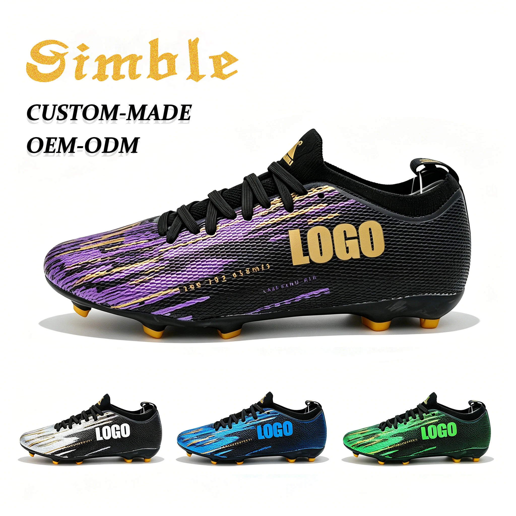 Original Custom Football Shoes Design Outdoor Turf Sport Anti-slip AG/FG Cleats Soccer Training Shoes