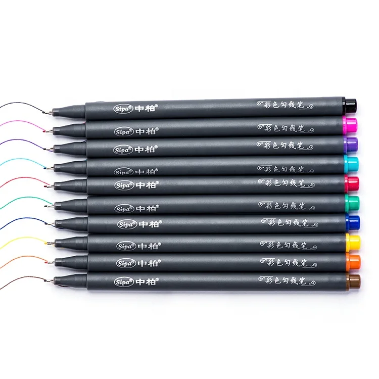 Sipa Spot Goods 0.38mm Design Planner 10 Colored Pens Fine Tip Art Drawing  Fineliner Point Markers - Buy Fine Tip Art Drawing Fineliner Point