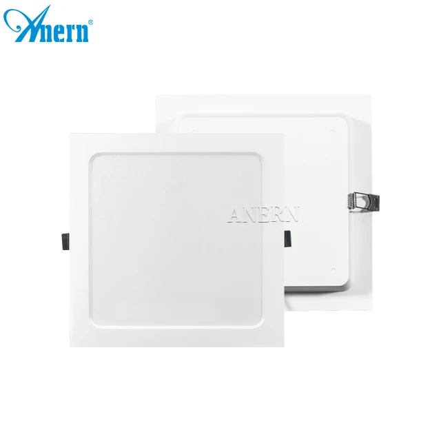Anern AC185-265V 6w 9w 15w 22w square led flat panel light for Office Building