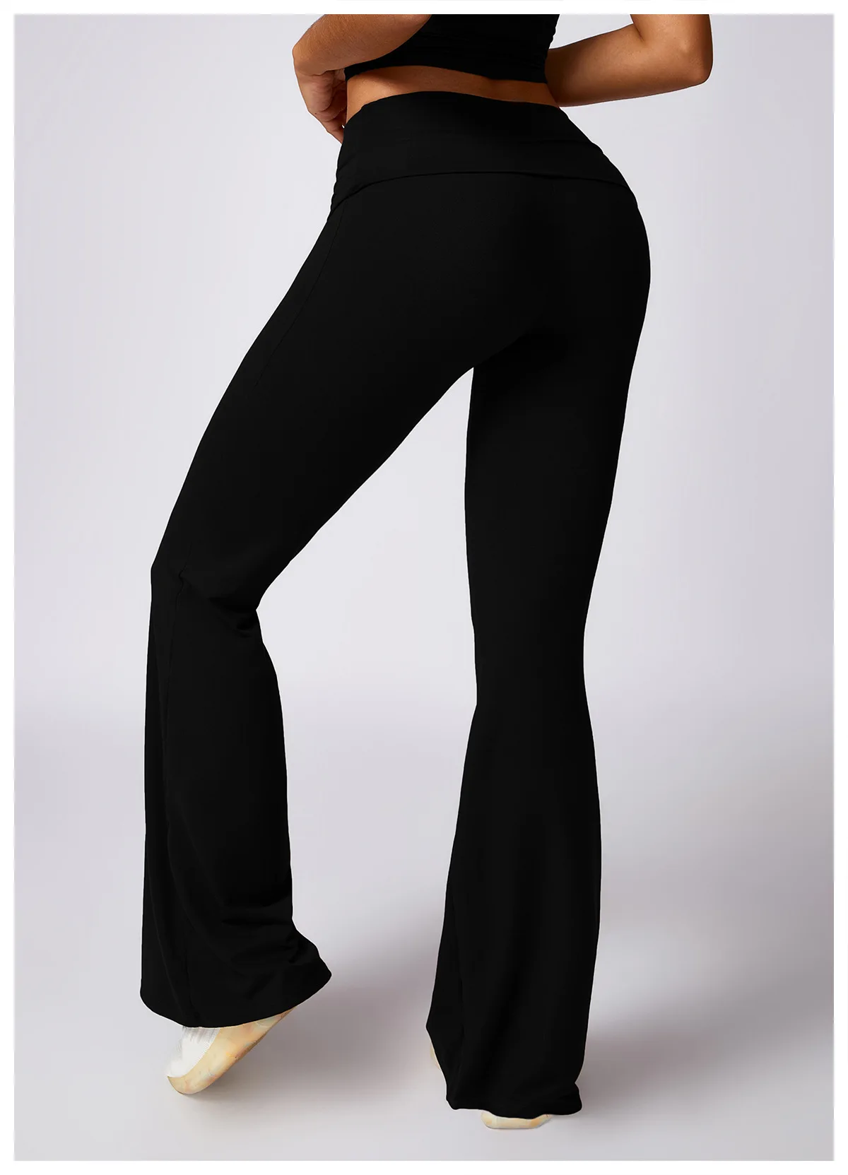 Hot selling 2024 Women high Waist Stretchy Quick Dry Soft Compression Long Flare yoga pants leggings for women soft polyester supplier