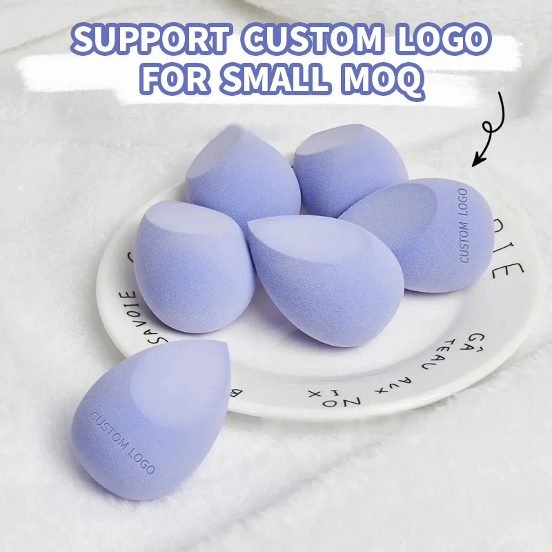 New Style Thermochromic Temperature Color Changing Water Soft Latex Free Beauty Colorful Makeup Sponge Logo Cosmetic Blender