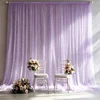 Tenda in tulle viola con perle