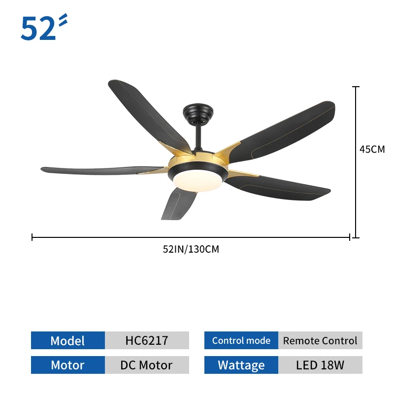 Wholesale 3CCT Ceiling Fans with Lights with Remote Control Wooden Ceiling Fan High CFM Quiet 3  Blade BLDC Reversible