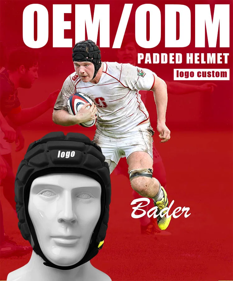 Rugby Pad Softshell Helmet 7on7 7v7 Autism Epilepsy Scrum Cap Soccer