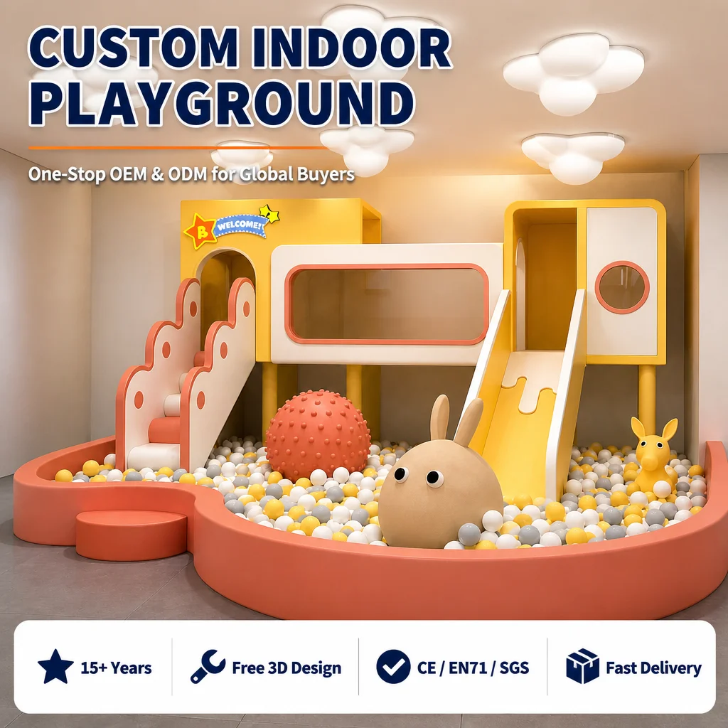 Indoor Playground Naughty Castle Kids Soft Play CE ASTM Certified Ball Pit Foam Padded Slide Climbing for Amusement Park