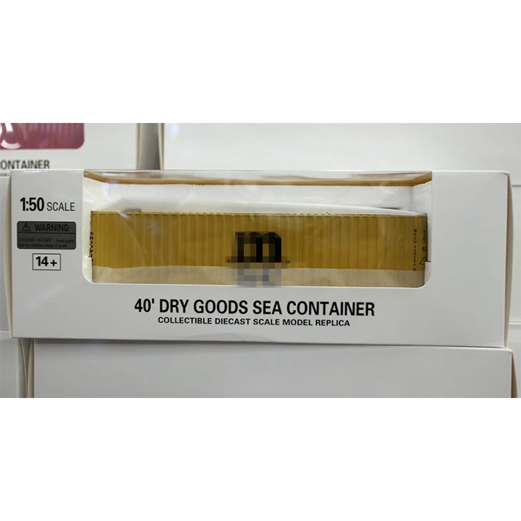 Railway Modeling Layout 1:50 HO Scale Model Train 40 Container 40ft Shipping Container Freight Car