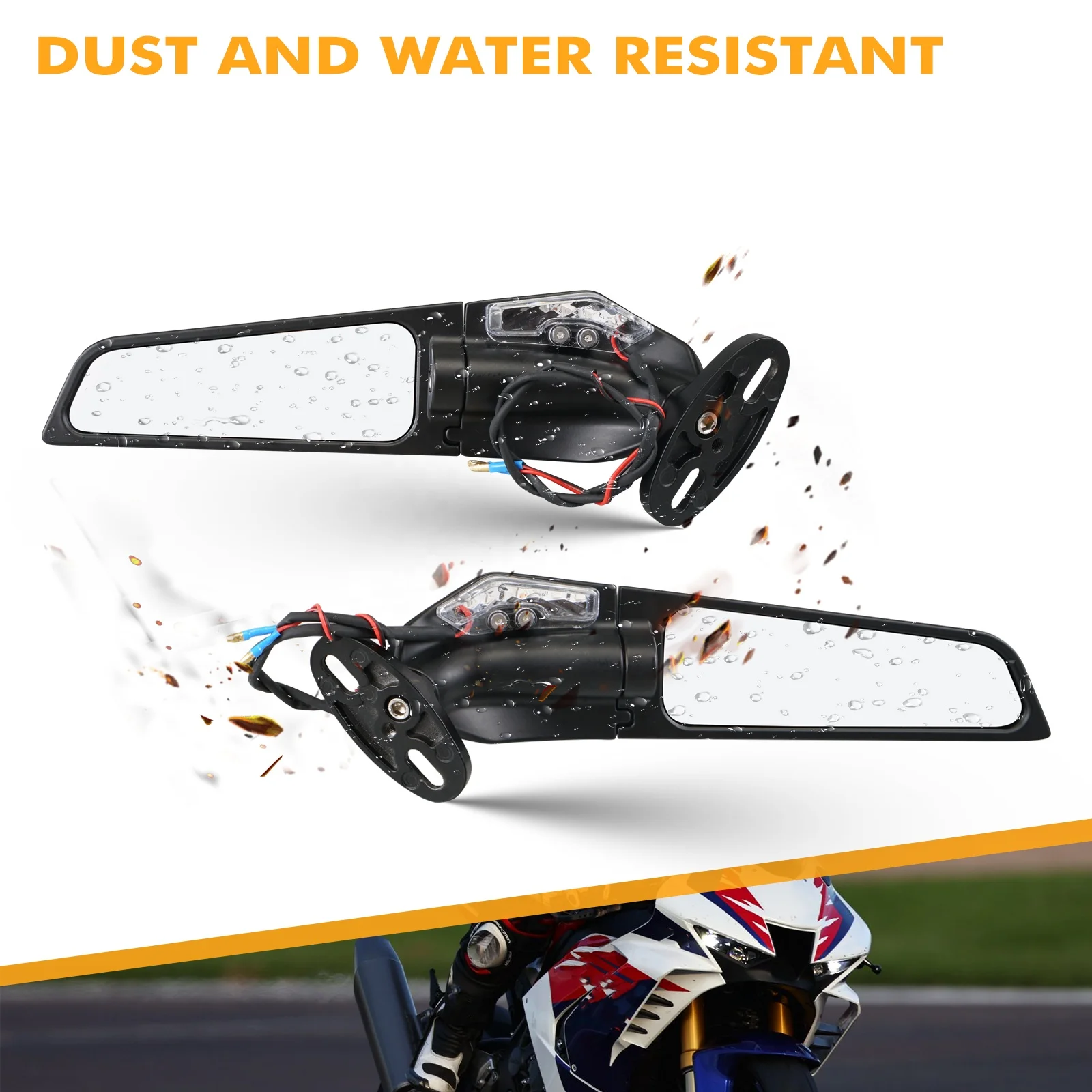 Rétroviseurs Moto Latéraux Ninja 400 2019-2021 – Miroirs Grand Angle Aluminium & ABS