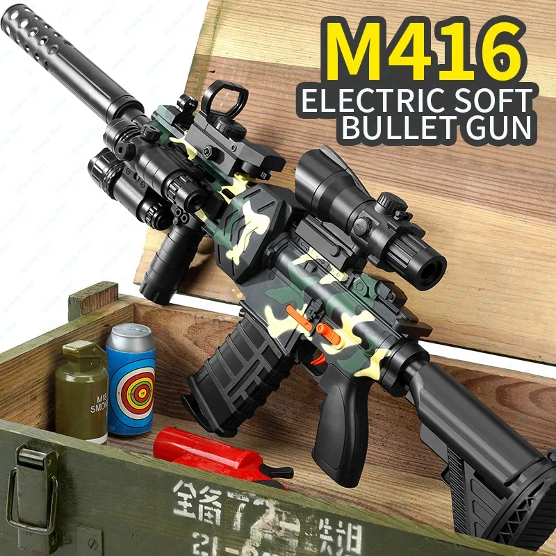 M416 balas de espuma arma de brinquedo elétrico explosão jogo de ti