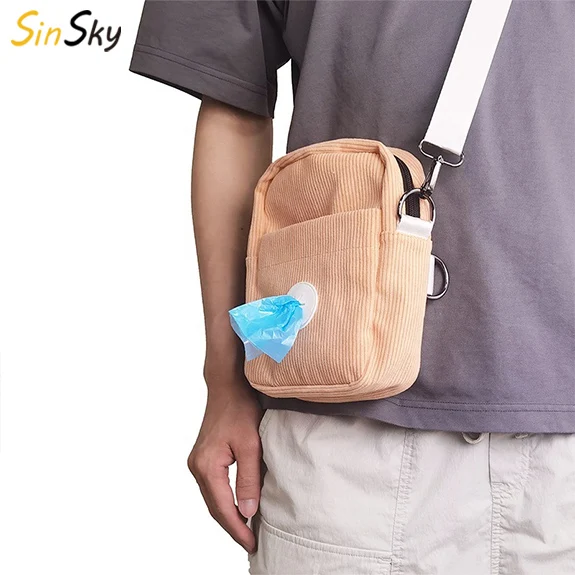 SinSky Outdoor Drawstring Closure Dogs Training Bag Snacks Pet Packaging Pouch Dog Walking Treat Bag