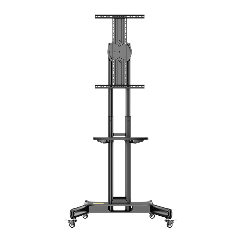 L65X TV Cart Rotate Screen Rolling Cart Tv Stand Rotating Display Stand Turntable 360 Degree Rolling Television Stand