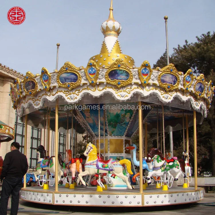 Professional Manufacturer Attraction Park Equipment Amusement Park Carnival Game LED Light Carousel Rides for Sale