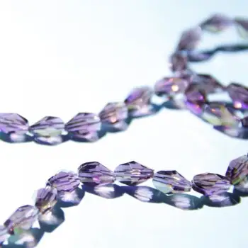 Wholesale Fashion Teardrop faceted Glass jewelry Beads 6mm 70PCs/Strand Approx 16.5 Inch 840208