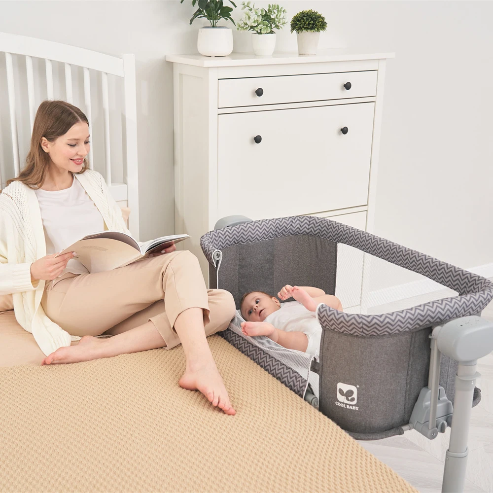 P780D02 Baby Bassinet, 3 in 1 Baby Bassinet Bedside Sleeper, Easy to Fold Portable Crib Side Bassinet, Baby Cradle supplier
