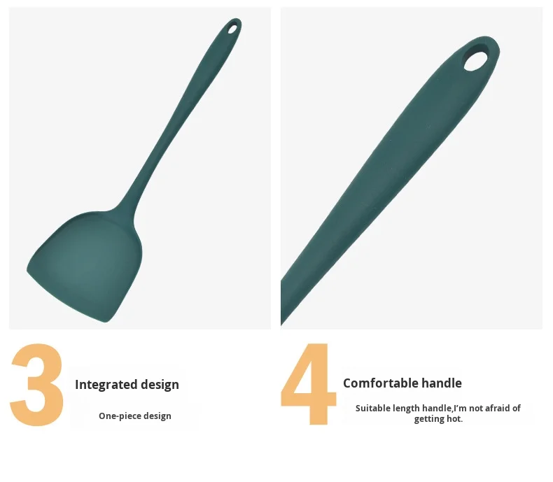 High-Temperature Resistant Silicone Kitchen Utensil Set Non-Stick Pan Spatula and Soup Spoon supplier