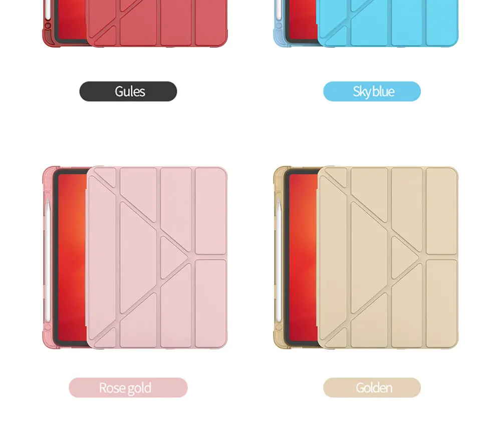 Pu Leather Tablet Case For Ipad Air Pro Mini 13 11 2024 22 21 20 18 Lens Protection Pure Colour Simple Business Pbk185 Laudtec factory