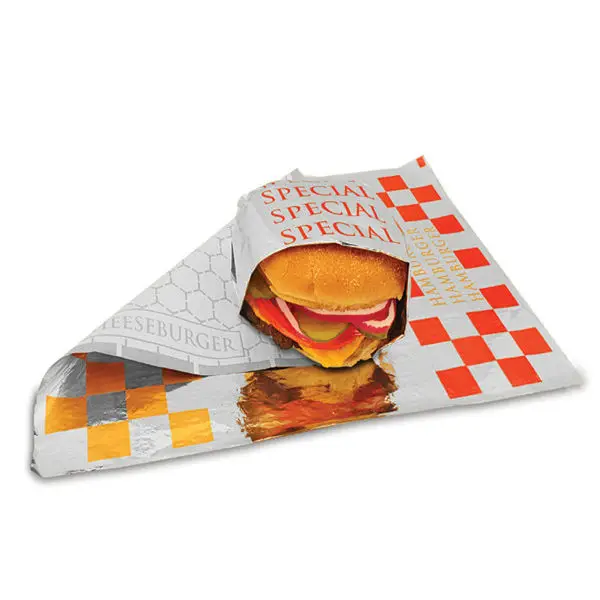 ZEAYEA 200 Pack Burger Wrappers - Aluminum Foil Hamburger Sleeves, Grease Proof Bags For Parties, Restaurants, BBQ