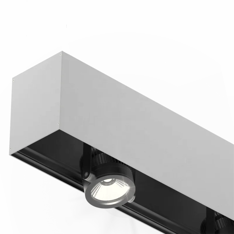 Retractable LED Spotlight System 6 Inch LIGHT CHANNEL 18w Track Spot Light with Customized Design Linear Pendant Grille Light