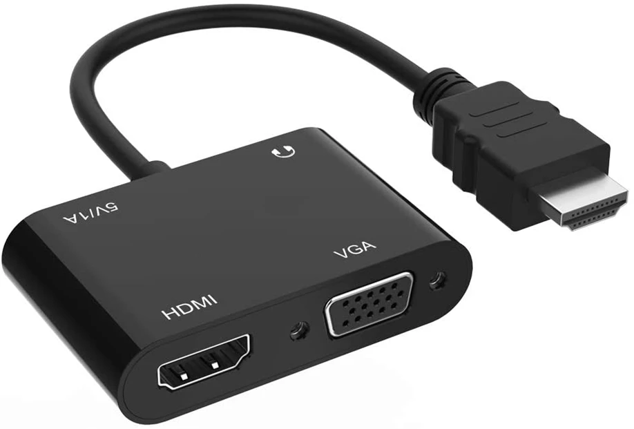Convertitore Da HDMI A VGA Con Audio - Adattatore Per PC, TV, Proiettore | Full HD 1080p - Foto 3