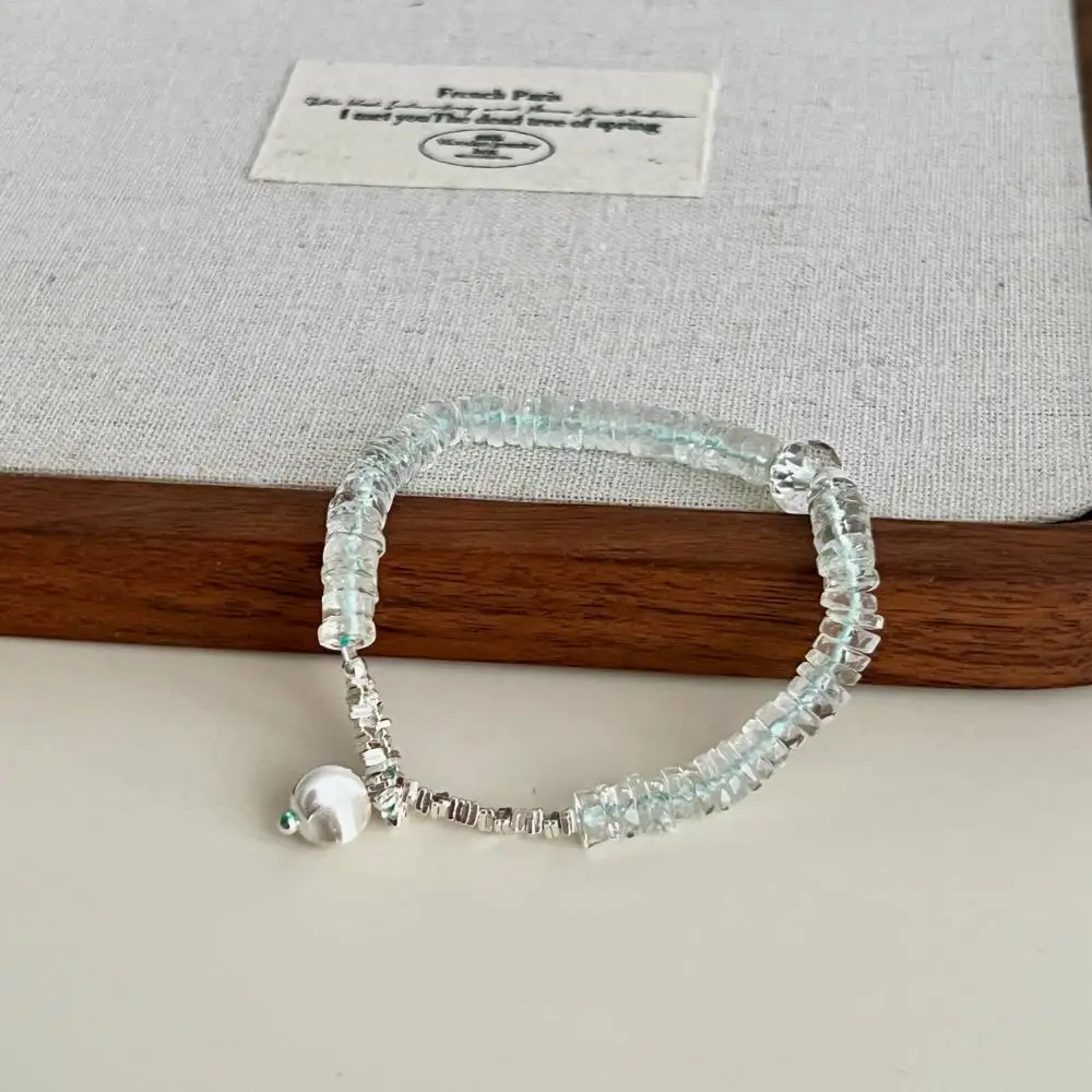 KAKODIY Natural Topaz Women's Bracelet Matte 925 Sterling Silver Jewelry Bead Bracelet detail 3