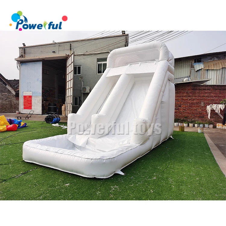 White Inflatable White Bounce House Kids Inflatable Bouncy Slide Party Jumping Castle ...