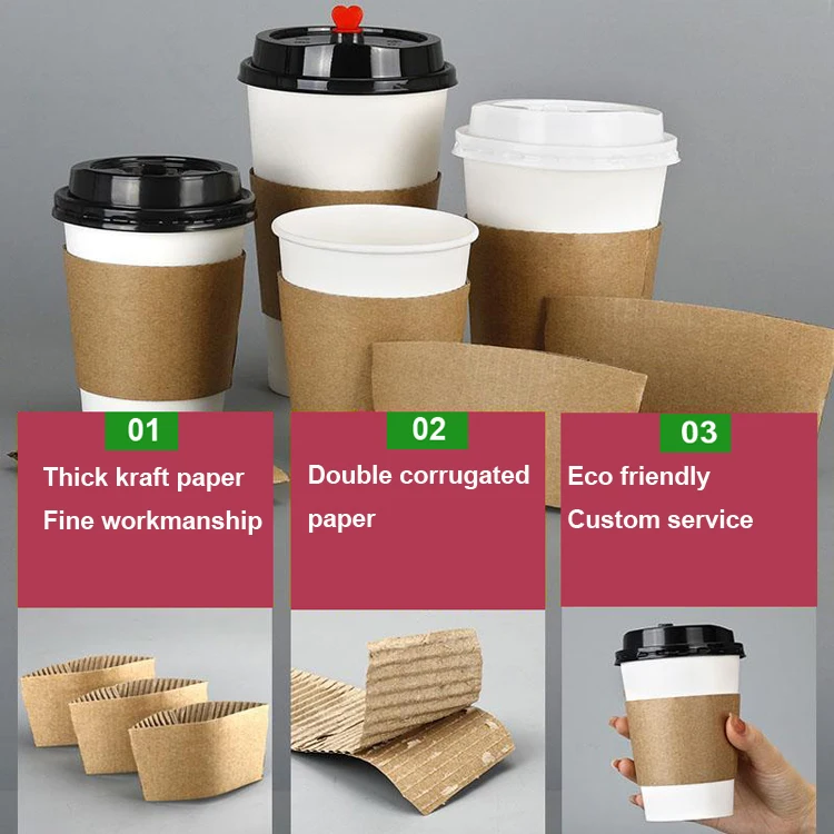 Custom Paper Coffee Cup Sleeve With Logo,Paper Cup Sleeve With Print ...