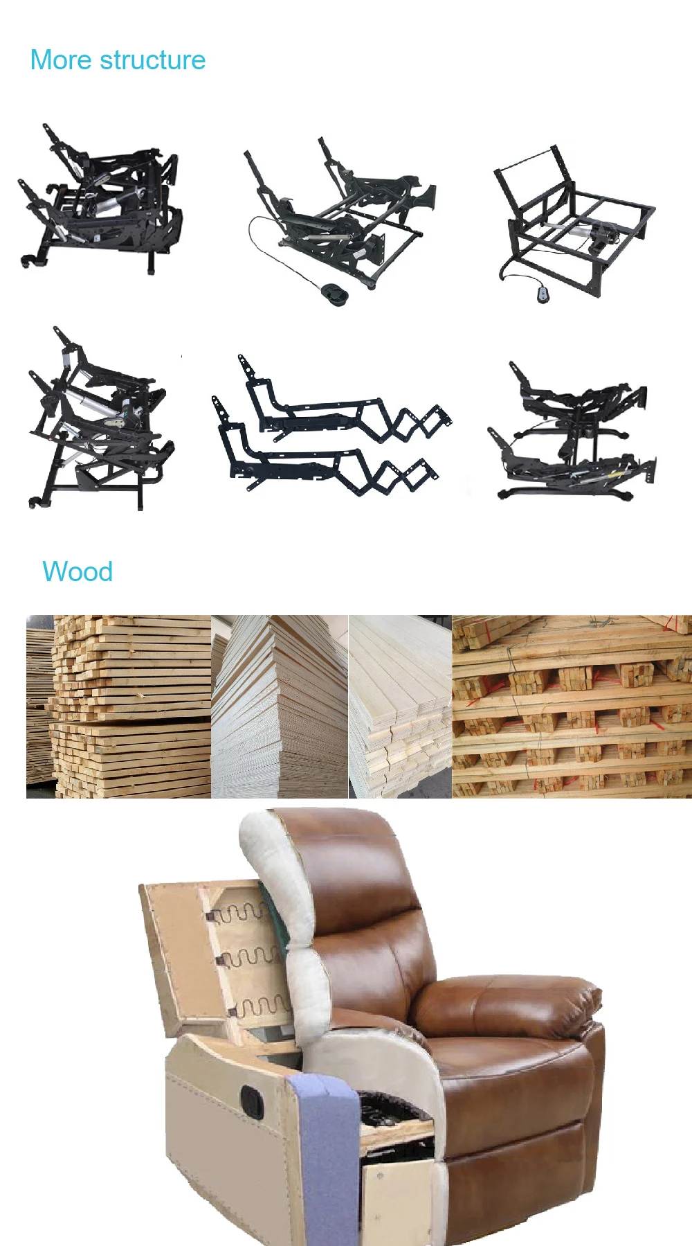 Modern Luxury Massage Mechanism Recliner,Recliner Sofa Mechanism