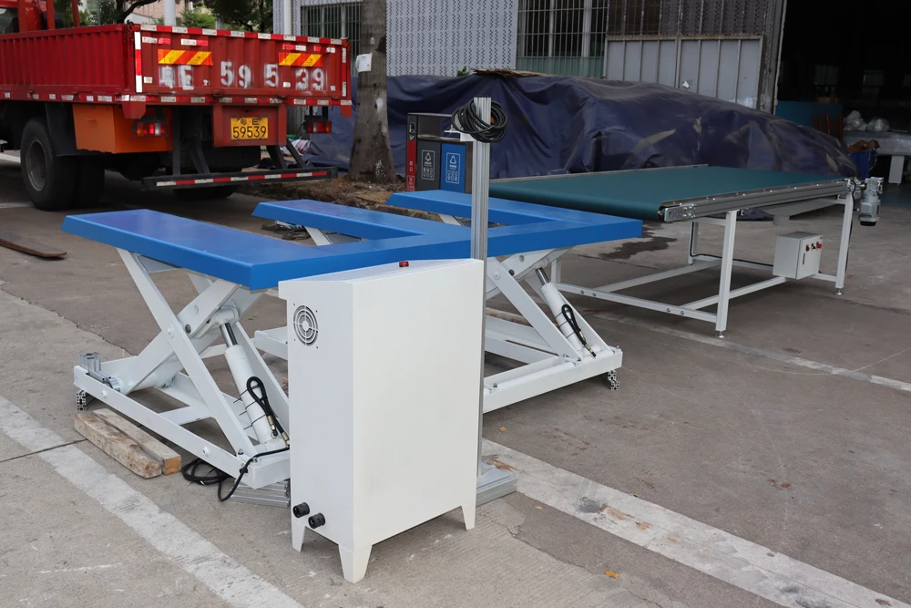 Hong Rui Fixed E - Type Platform Scissor Lift for Efficient Wood Panel Transportation