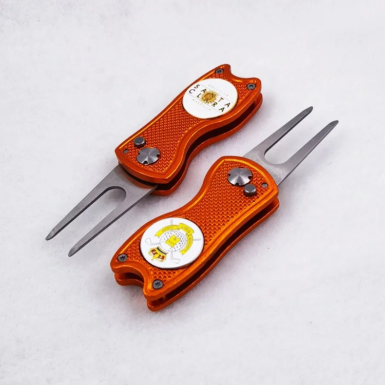 Factory Wholesale Bulk Golf Divot Repair Tool  Magnet Golf  Divot Tool With Custom logo Ball Marker factory