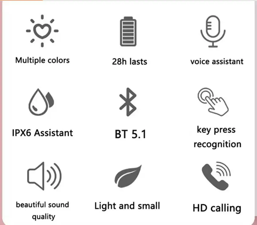 New 2in1 Sport Earbuds Waterproof Music Headphone Gym Ear Hook Business