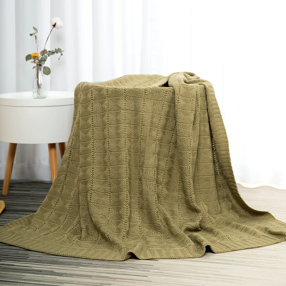 Neutral, Soft Lightweight Micro Fleece Blanket with Double Layer, Dotted Backing, Breathable Receiving Blanket manufacture