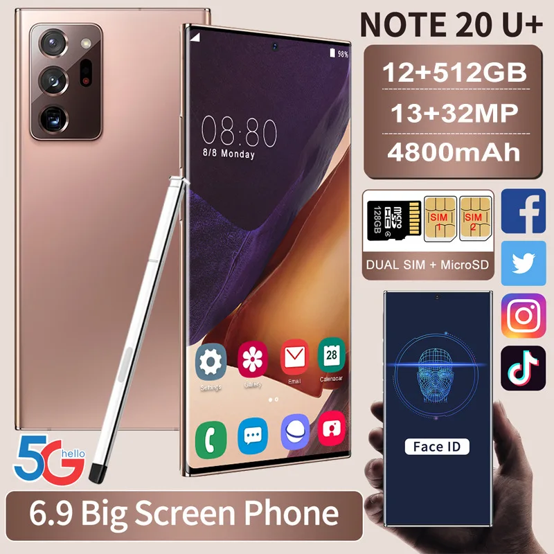 Samsung Note 20u+ 2021 Hot Selling New Note20U Android