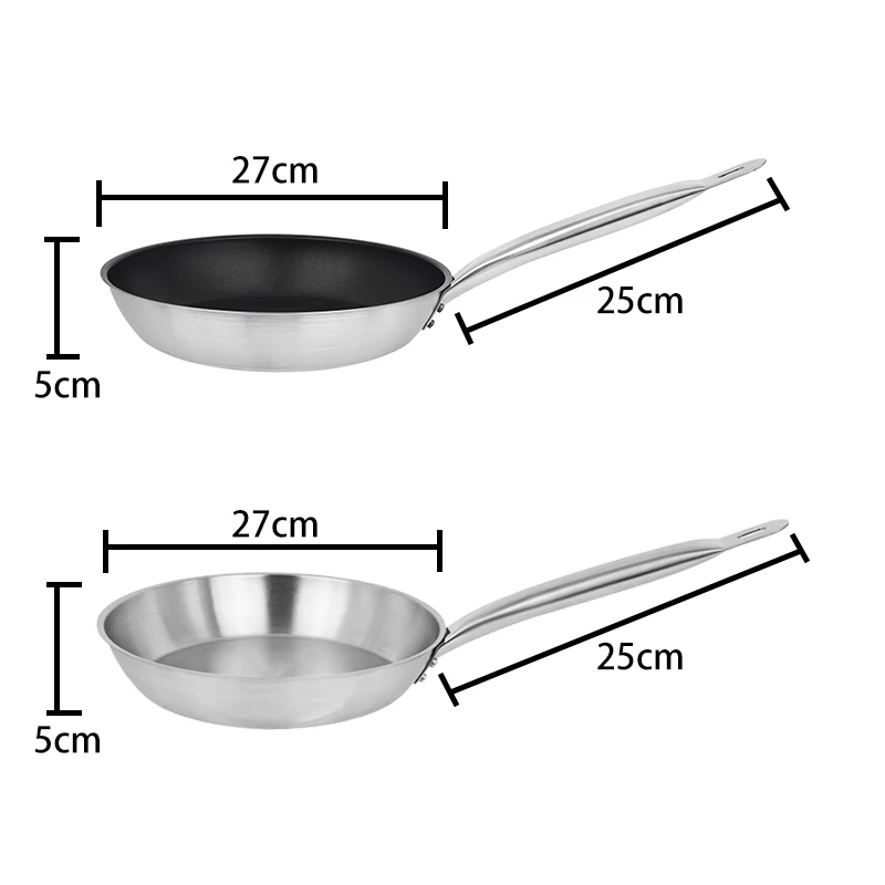Restaurant Kitchen Hot Sale Stainless Steel Nonstick Frying Pan Buy