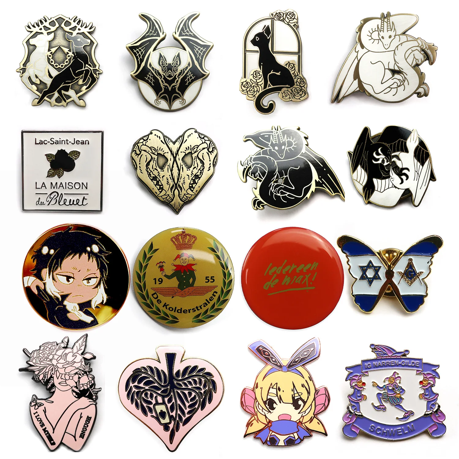 工厂随机发货库存可爱衣服胸针翻领别针金属动漫别针软硬搪瓷别针