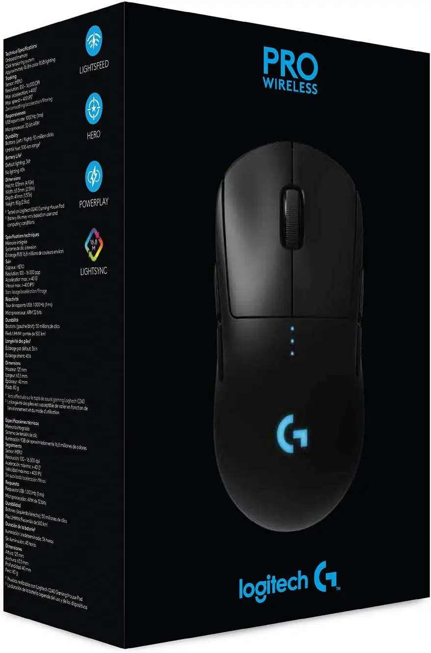 Logitech G Pro Wireless Gaming Mouse - Esports Grade Performance