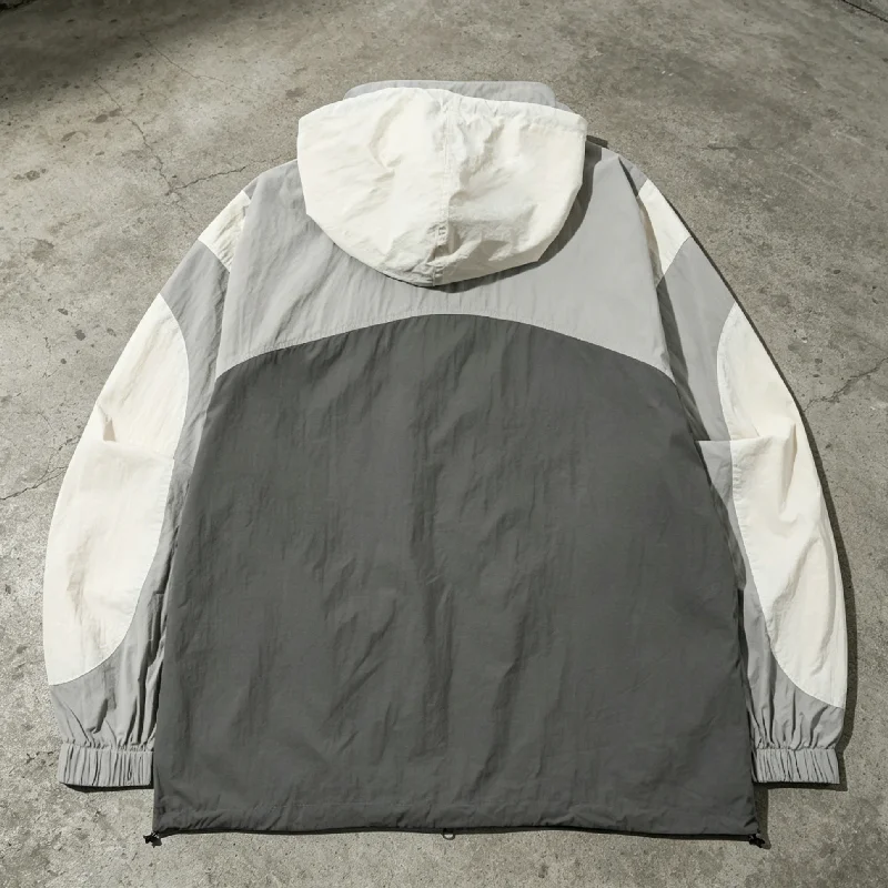 Custom Men's Outdoor Softshell Zip up Jacket Water Resistant Waterproof Windproof Hiking Ripstop Nylon Windbreaker Vintage gallery 3