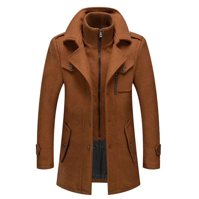Warm Long Plus Size Windproof Jacket for Men Overcoat Casual Trench Coat Stylish Winter Men's Double Collar Woolen M_voghion.com