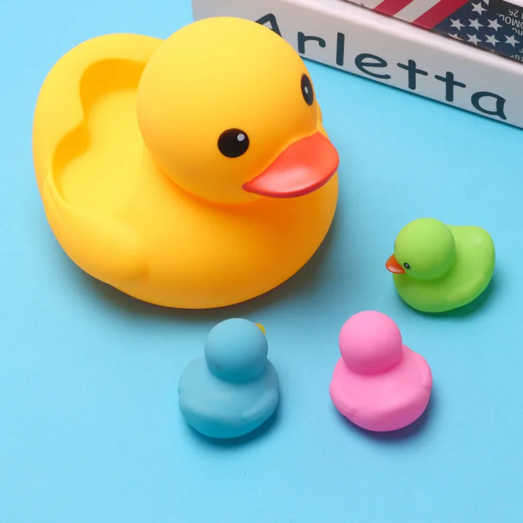 Новинка Мягкая пищалка плавающая резиновая утка игрушка для ванной