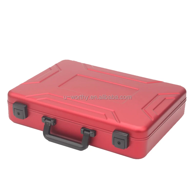 Portable Hard Aluminum Suitcase File Boxes Customizable OEM Portable Aluminum Alloy Metal Tool Case Document Storage with Foam