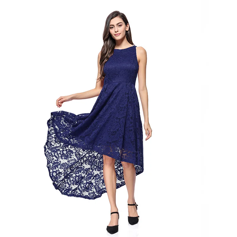 Oro Mendal Proveedor Directamente De Ventas De Encaje De La Boda Vestido  Irregular Cola Caliente Venta Vestido Elegante Sin Mangas Vestidos De Noche  De Las Mujeres - Buy Vestidos De Noche Para