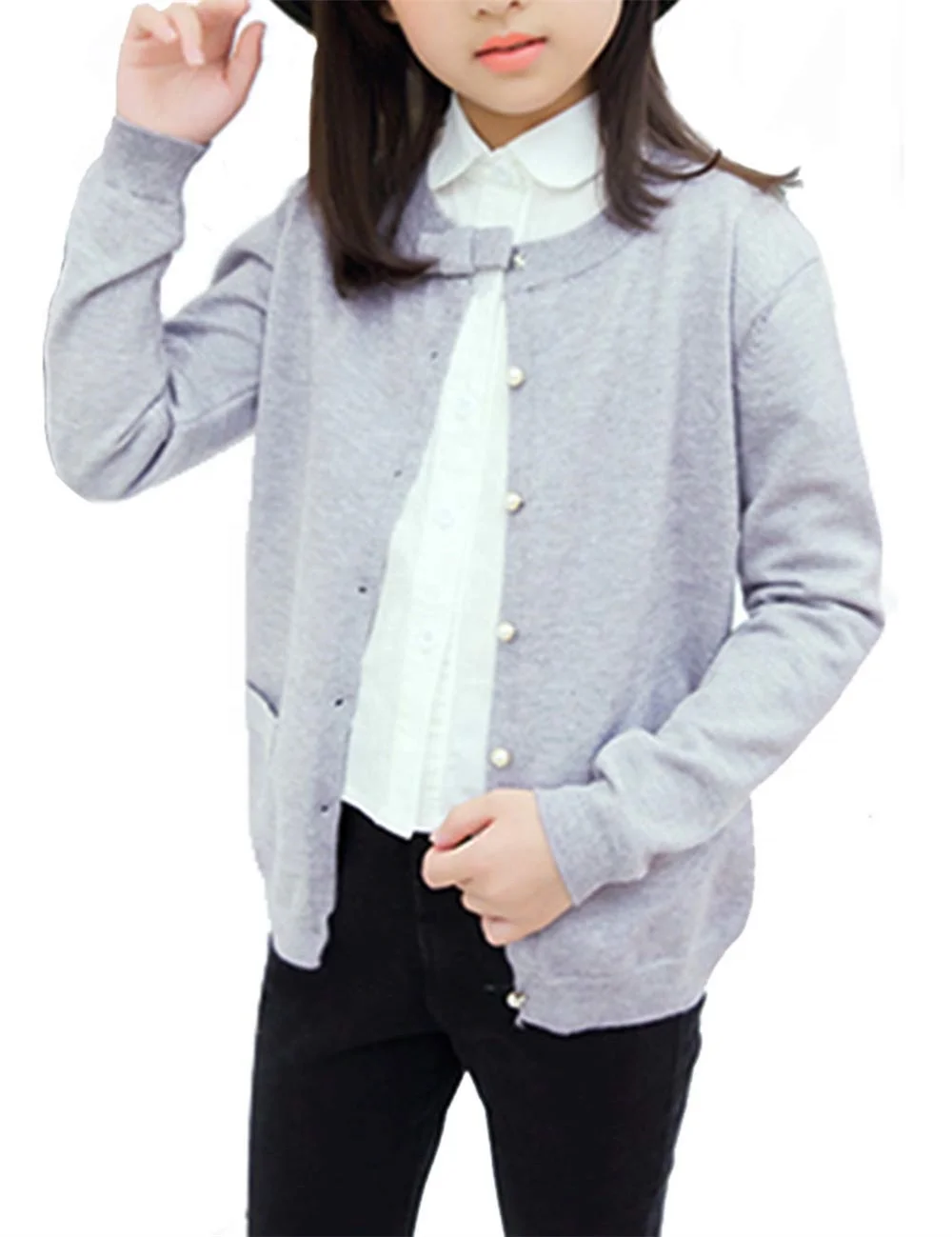 pearl button sweater
