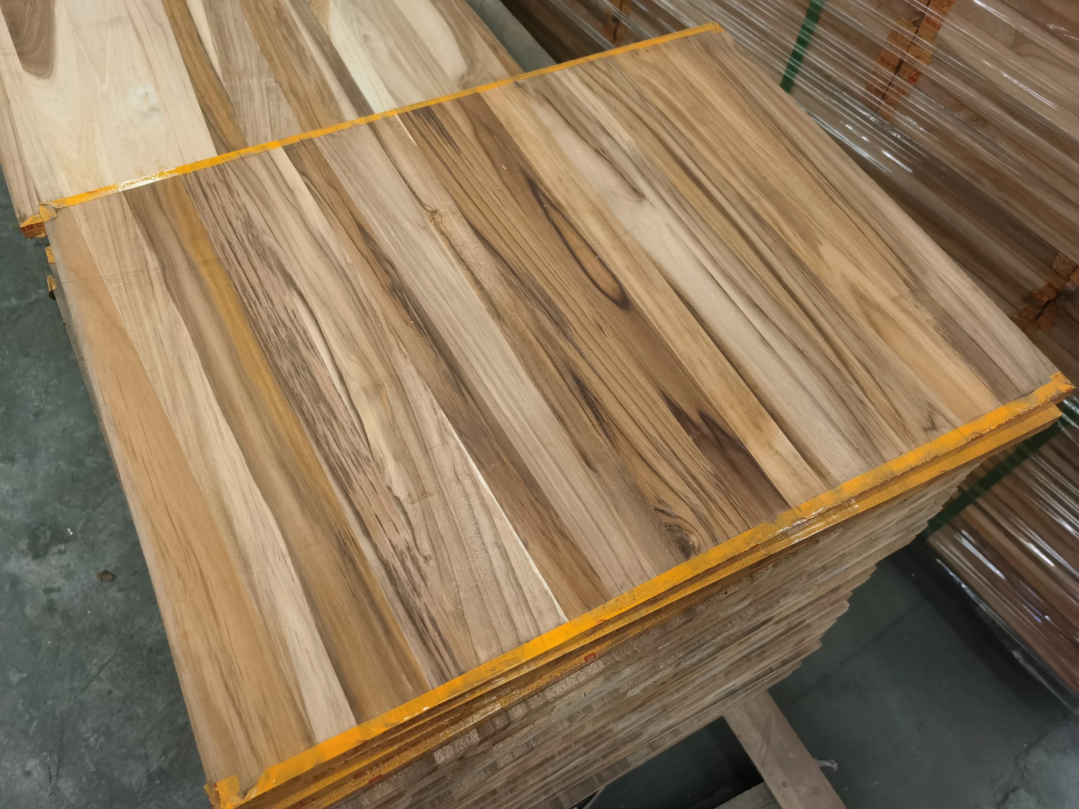 Edge Glued Teak Panel Solid Stave Full Lmaella Board Table Tops Wood