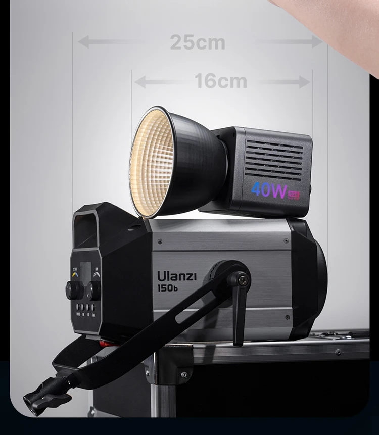 Luce Video LED RGB 40W - Luce Da Studio Portatile Con Batteria E Ricarica USB-C