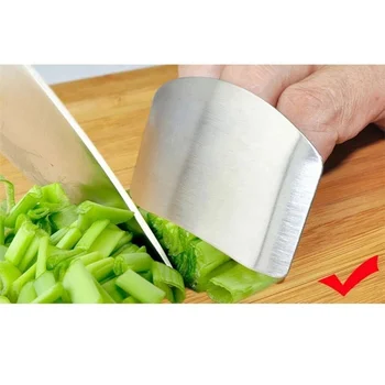 1pc Stainless Steel Finger Guard For Cutting Vegetables In Kitchen