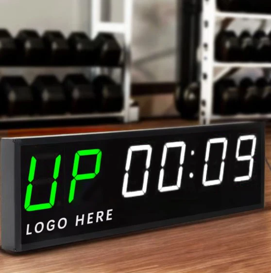 CP50D Custom Logo Printing Extra Large LED Gymboss Boxing Products HIIT Timer Tabata Interval Timer Electronic Stopwatches
