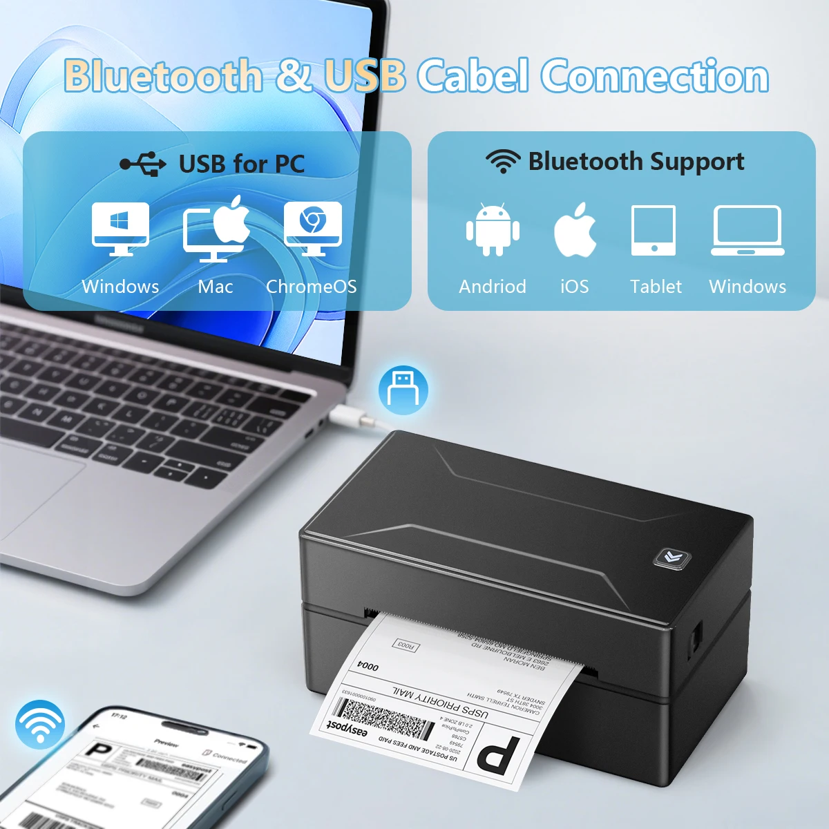 Printer Usb Interface Card Marklife High-Speed 110mm Thermal Barcode Printer USB Interface 203dpi ...