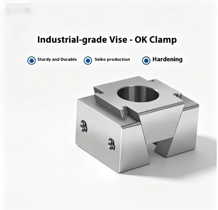 TEBAK Mini OK Wedge Vise Fixture Clamp, M6/M8 Socket Head Cap Screw Mechanical Workholding Tool for CNC Machine