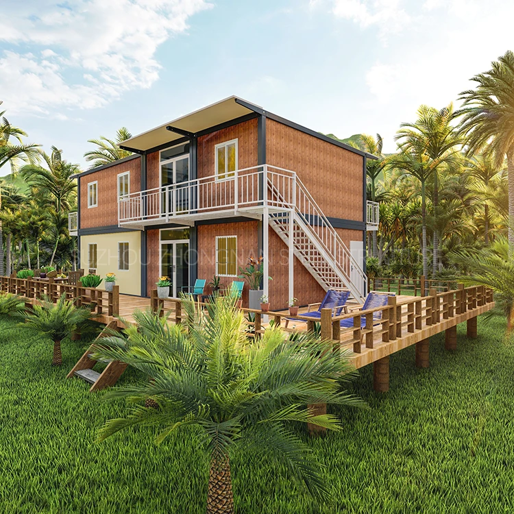 New Design Village Style Fast Assembly Tiny Prefab Flat Packed Houses Containers Live Homes Building